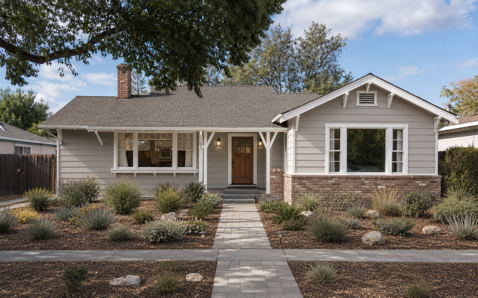 Exterior renovation after remodeling concept