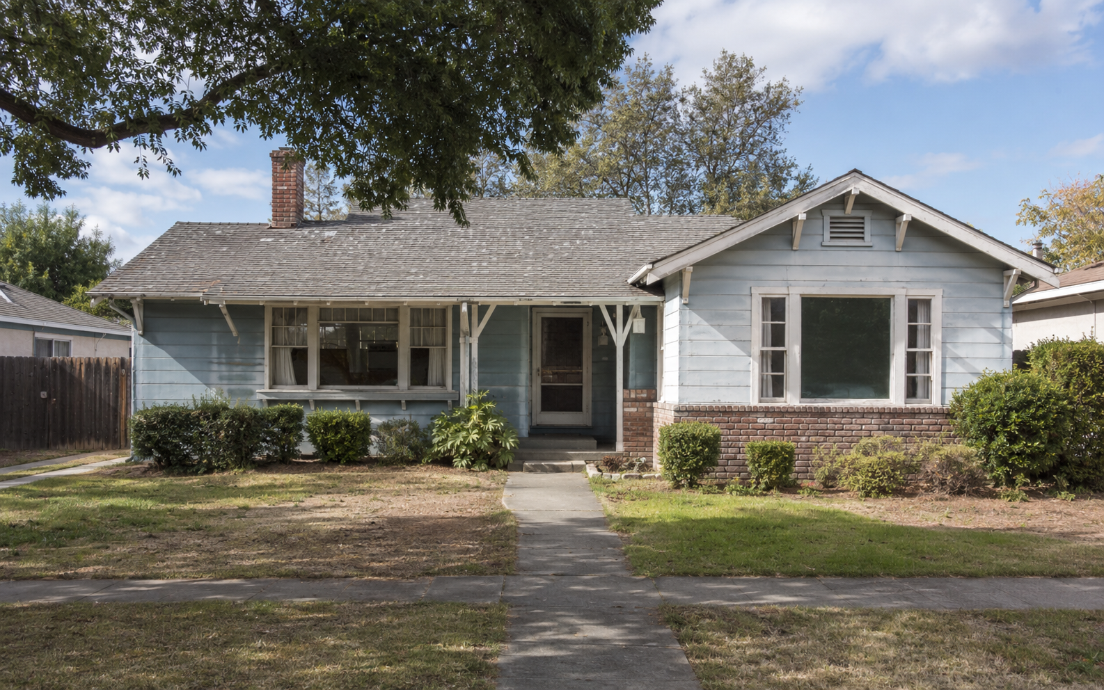 Exterior renovation before remodeling concept
